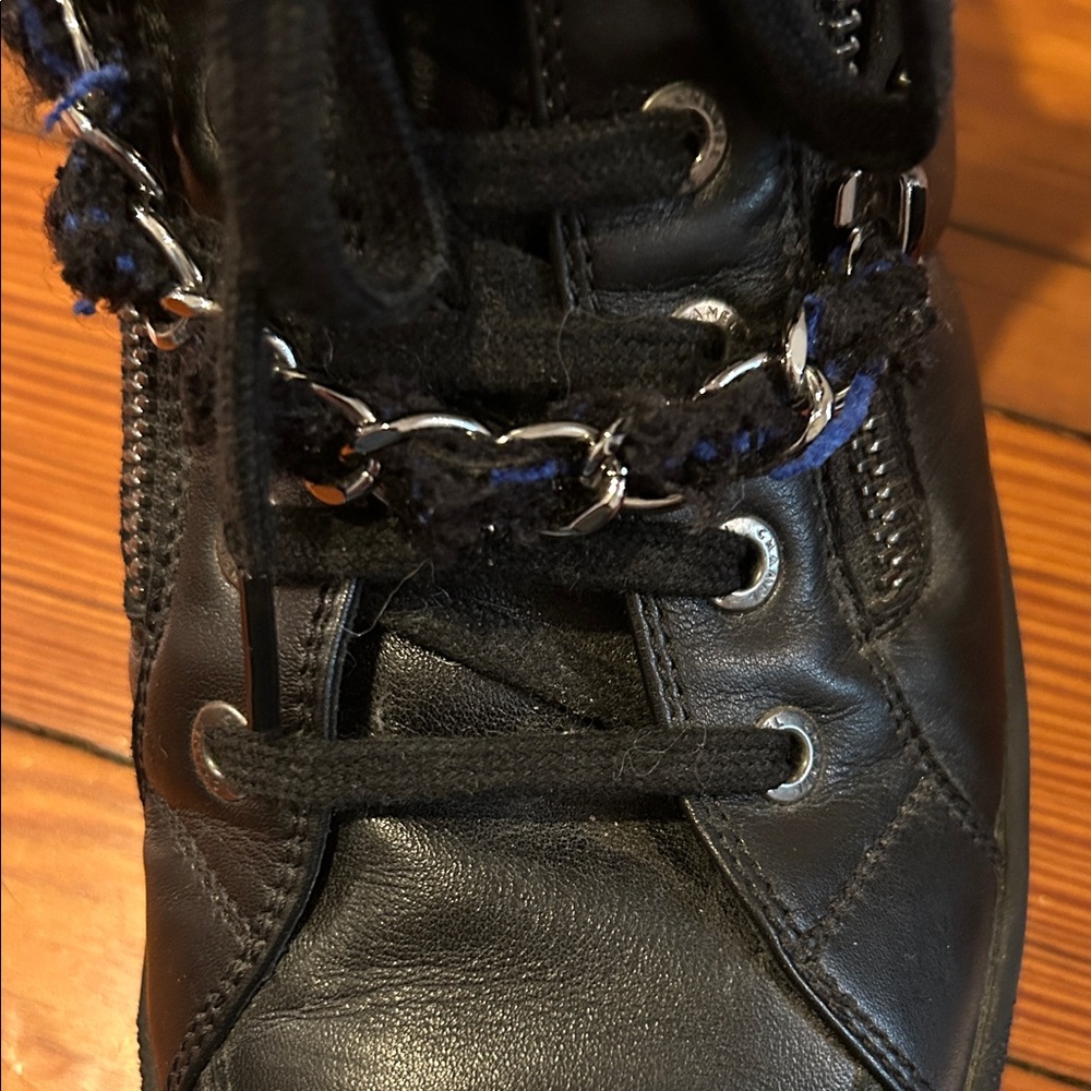 Chanel Leather and Tweed High Top Sneakers - Picture 13 of 16